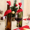 Christmas Wine Bottle Cover Hat Scarf Xmas Dinner Party Table Decor BX