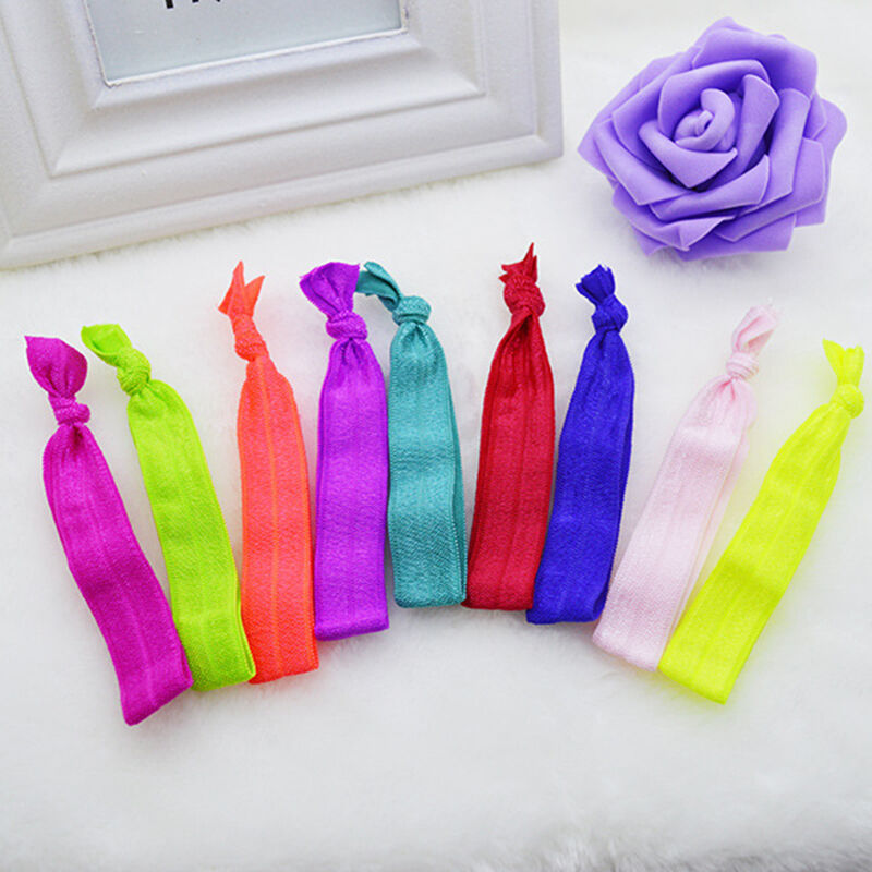 30Pcs Girl Elastic Hair Ties Rubber Band Knotted Hairband Ponytail_Holder