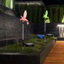 Solar LED Hummingbird Lawn Light RGB Color Changing Garden Landscape Lamp