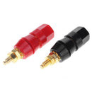 2x Banana Plugs Couple Amplifier Jack Audio Speaker Adapter Terminals Connector
