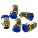 5 Pcs 1/8" PT Male Thread 6mm Push In Joint Pneumatic Connector Quick Fitti G2C3