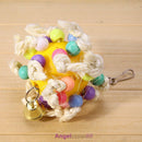 Bird Parrot Cage Hanging Swing Chew Toys Cockatiel Budgie Colorful Ball Perches