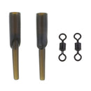 12pcs Fishing Lead Clips & 12pcs Rolling Swivels Carp Fishing Accessories