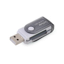 Mini All in One USB 2.0 Smart Card Reader SD/MMC/TF/Micro MS M2 Card Reader Hot