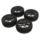 4 Pieces 17mm Hub Wheel Rim & Tyres for HSP HPI1:8  RC Car Buggy