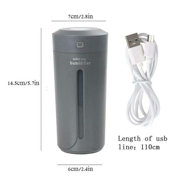Humidifier, 230Ml Mini Usb Humidifier Cool Mist Humidifier 7 Color Led Ligh N6O4