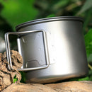 Outdoor Pure Titanium Cup Portable Drinking Cup Mini Coffee Cup 300ml Foldi