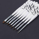 8 Pcs Nail Art Design Brush Dotting Painting Pen Set Acrylic Drawing Liner O6D2