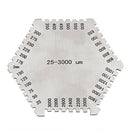 High precision hexagon stainless steel Wet film comb 25-3000um wet film thi