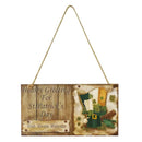 Greeting for St. Patrick Day Wooden Hanging Board Massage Writing Plaque
