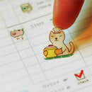6 Sheets PVC Cute Cartoon Cat Paper Stickers for Diary Scrapbooking Crafts D1U0