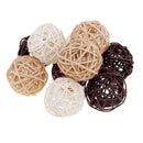 50Pcs 3/5cm Round Rattan Balls Garden Home Wedding Party Rustic Decors DIY Craft