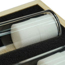 Wooden Storage Box Display Collection Case and3 Pcs Clear Round Coin Tubes  G2V3