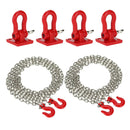 6X 1/10 RC Rock Crawler Truck Tow Hook+Tow Chain for Axial SCX10 RC4WD D90