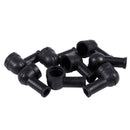 8 Pcs 15mm x 8mm Black Smoking Pipe Shaped PVC Battery Terminal Insulating  Z3C8