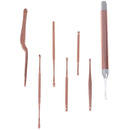 7Pcs/Set Led Ear Wax Pickers Stainless Steel Earpick Wax Remover Cure- OZ