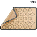US 1PC Macaron Baking Mat Non Stick Silicone with 30 Macaroon Moulds  FE J SE3C