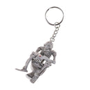 Creative Skeleton on Toilet Key Chain Key Ring Novelty Gift Rubber Metal Ring TO