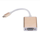 Video Cable Type-C To Vga Adapter Dock Hub Usb C 3.1 To Vga 1080P Hd Conver