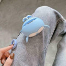 Cute Blue Whale Protective Case Shockproof Soft Silicone Cover for Airpods 1/2