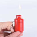 1pc mini gas cylinder shaped refillable butane cigarette flame lighter NO GAS LJ