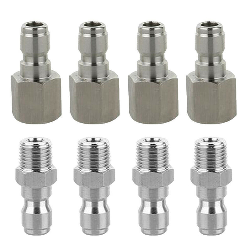 8-Pack Quick Release Connector Coupler Fitting for High Pressure Washer Gun &