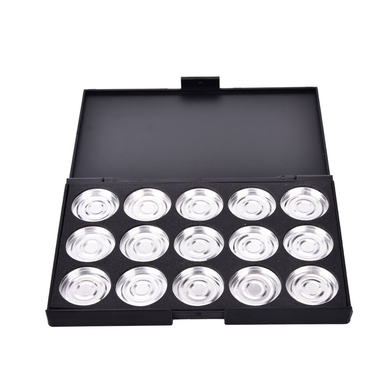15x Empty Eyeshadows Blank Panel Aluminum Palette Pans Removable Makeup Tool FT