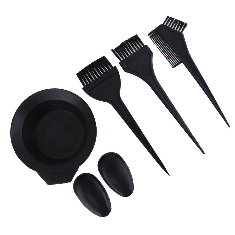 5pcs/set Hairdressing Salon Hair Color Dye Bowl Comb Brushes Kit for Hair