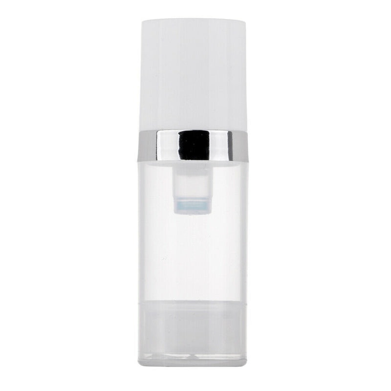 2x Clear Empty Plastic Vacuum Press Down Pump Bottle Tubes Cosmetic Travel