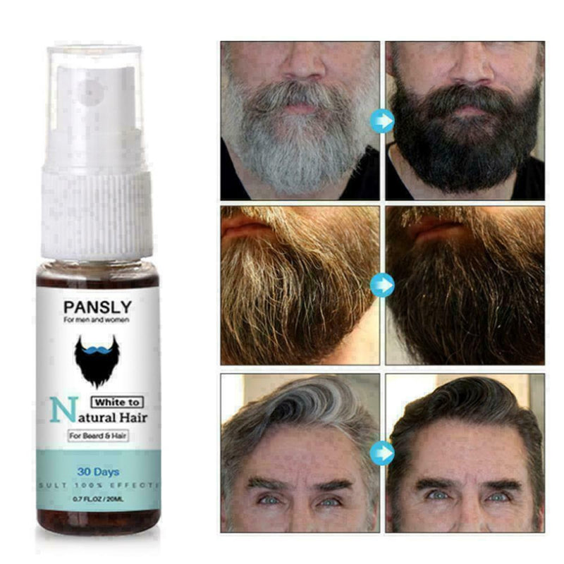 Beard Mustache Treatment Organic Oil Hair loss Liquid Growth Natural 20ml X W7Z5