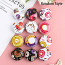 1X Donuts Tin Box Diy Candle Jar Balm Round Empty Iron Box Lipstick StorageS Hn