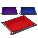2pcs PU Leather Foldable Dice Rolling Tray for Watch Jewelry Storage Case