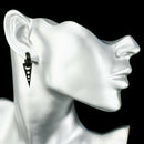Stainless Steel Triangle Hollow Star Hoop Earrings Set of 3pcs Multi-color