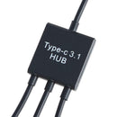 2 X USB-A/F + Micro USB Female to USB3.1 Type-C Male Extender Cable OTG Hub