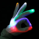 LED Flashing Gloves Glow 7 Mode Light Up Finger Tip Lighting Pair Rave Pa YGG