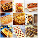 Fluted Tart Pan Mold Rectangle Baking Nonstick Removable Cake Mold Baking TSEAU