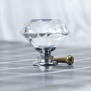 Diamond Crystal Glass Door Drawer Cabinet Wardrobe Pull W/ Kit K0N9 Screw Q1Z9
