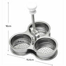 Stainless Steel Microwave Egg Poachers Cooker Multi-Function Boiler Steamer X9D8