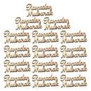 15 Piece Eid Ornament Muslim Ramadan Mubarak Rustic Wooden Confetti Table