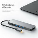 JP-D91 5 in 1 Type-C HUB to USB-C USB3.0 HDMI PD Converter Extension Dock