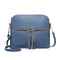 Tassel Shell Messenger Women Leather Handbags Solid Shoulder Bag (Lake Blue