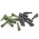 10pcs Safety Lead Clips with Tail Hair Rigs Carp Fishing Tackle Dark Green