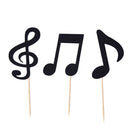 30 Pcs Music Notes Themed Cupcake Topper Paper Cake Inserts Card Wedding Ca S4G6