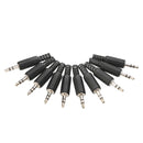 10pcs /Set 3.5mm 1/8" Audio Male Plug Jack Adapter Stereo Connector Headphone