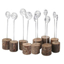 10pcs Wooden Name Card Photo Holder Wedding Party Menu Folder Clip Stand