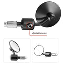 Universal Handle Bar End Round Rear View Side Mirrors 7/8" Black Motorcycle B5L7
