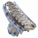 Woman Dark Blue Florals Pattern Plastic Hair Claw Clip Clamp