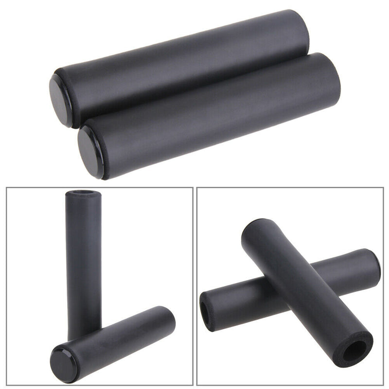 Bike Grips UltraLight Silicone Material Handlebar MTB Bicycle Grip(Black)