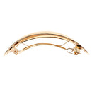 2x Automatic French Hair Barrette Tube Hairpin Ponytail Holder Smooth Clips