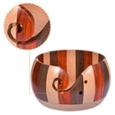 Smooth Wood Yarn Bowl Craft Thread Stop Rolling Knitting Hook Yarn Holder